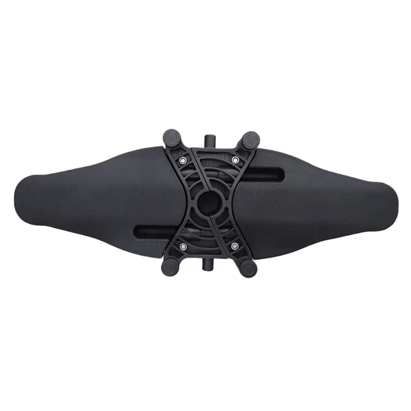 547C Reinforced Motor Support Bracket for Small Boat Mounting, Black Plastic Mount Plate with Central Support Structure and