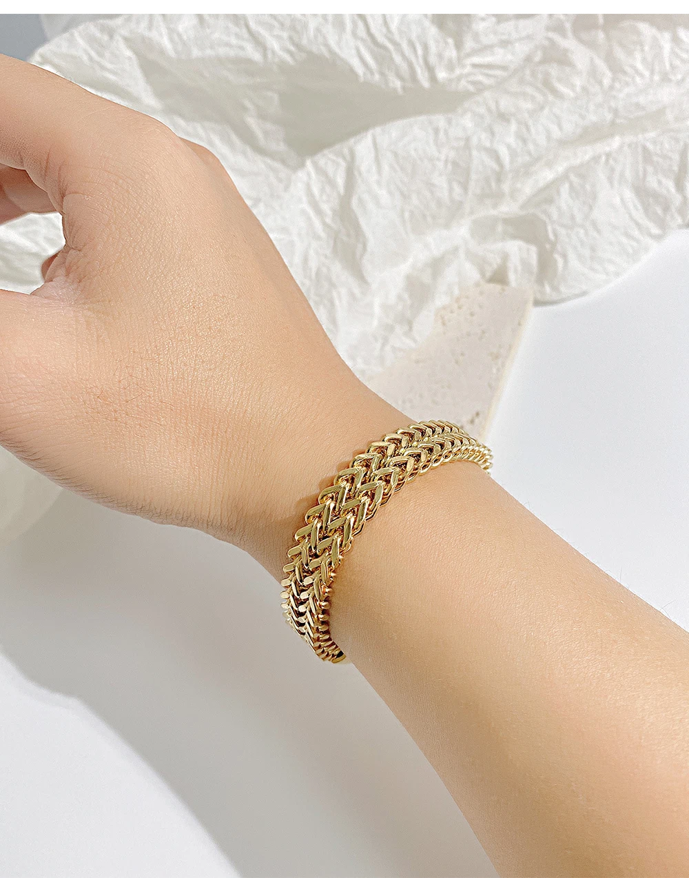 Mode Männer Kubanischen Armband Edelstahl Frauen Armband Auf Hand Für Paar Unisex Handgelenk Kette Schmuck – Detail 7