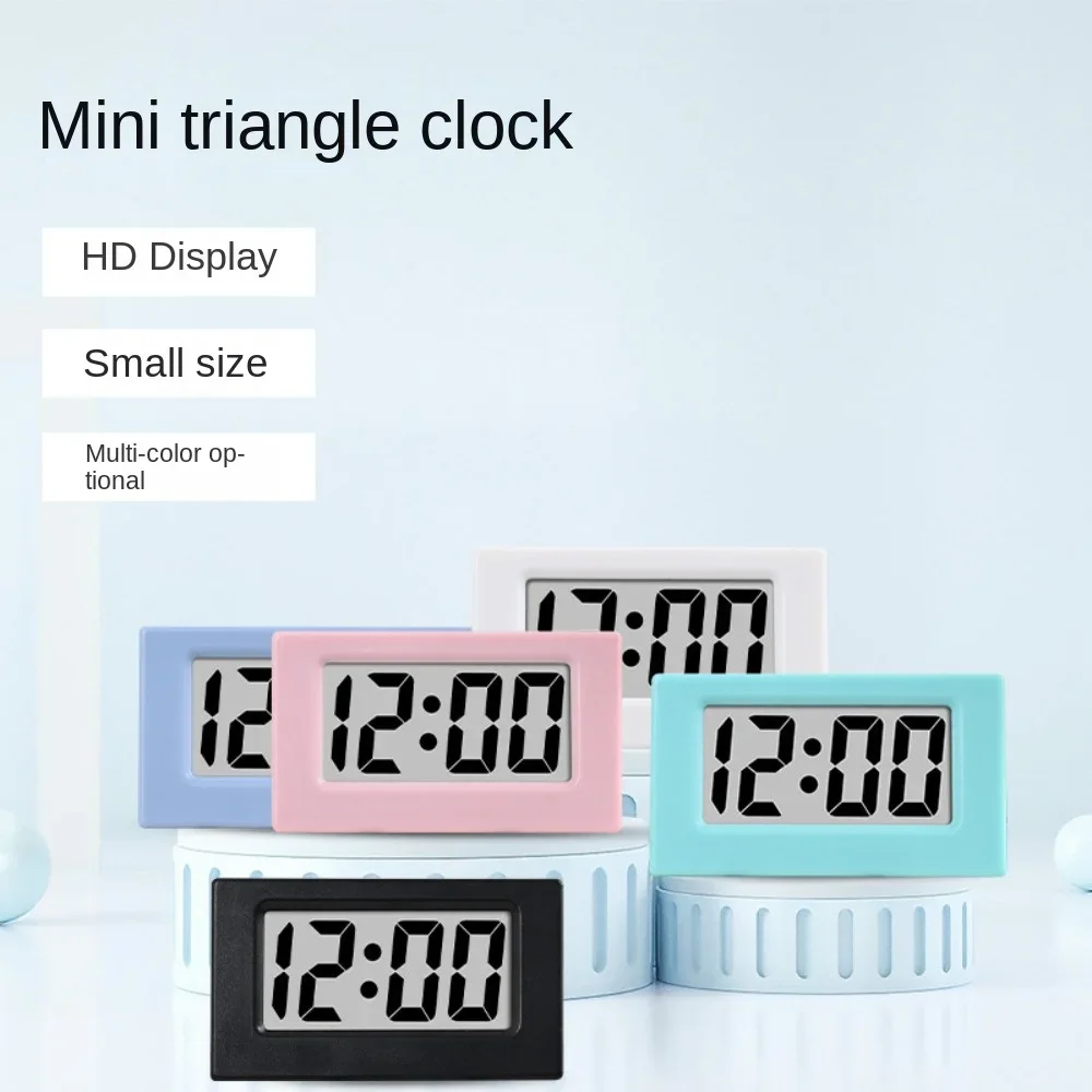 4PCS for Travel Car Bedroom Battery Powered Mini Desk Clock Date 12-Hour Time Display Portable Electronic Table LCD Clock