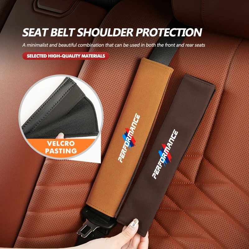 Car Safety Seat Belt Shoulder Cover Suede Protection Padding Pad For BMW E91 E92 E93 E60 F10 F30 E39 E36 E87 X3 X5 E70 E46 E90
