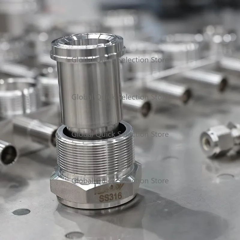 Different Sizes 316 Stainless Steel Male Face Seal Union Fitting for High Pressure Vacuum G-as Applications