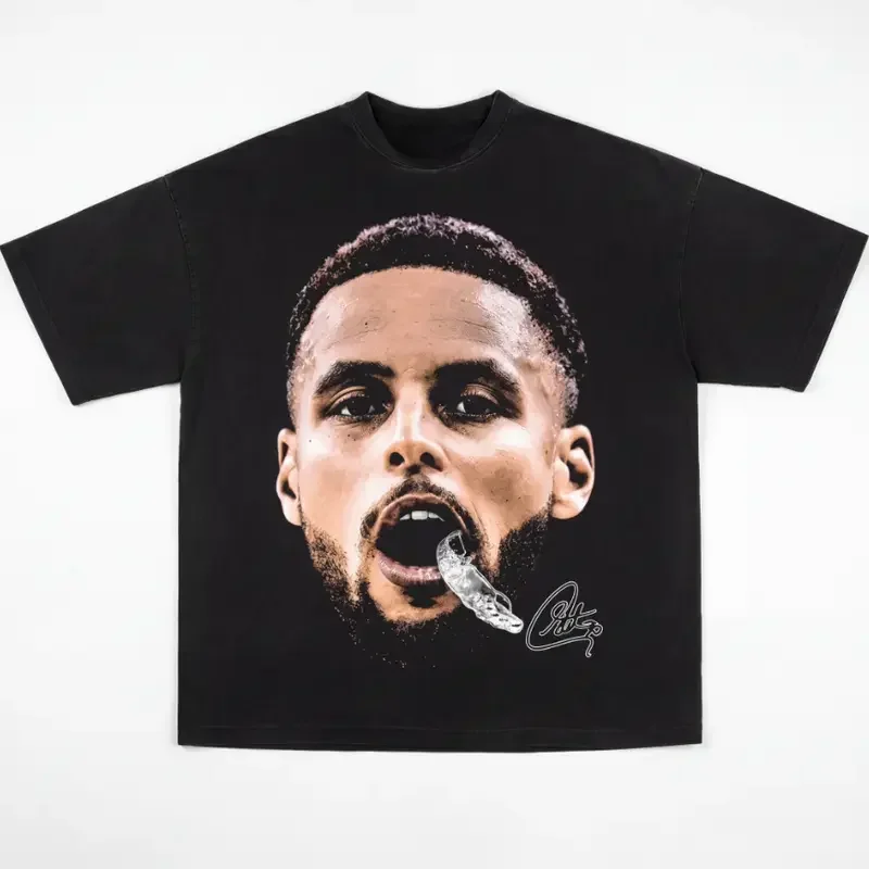 Stephen Curry Youth And Adult T-Shirt And Sweatshirt Graphic Tees, Tees, Graphic Shirts Vintage Portrait Streetwear Basketball Star Fan Gift Unisex Sports Graphic Tee Trendy Outfit Style invincible shirt siah t shirt streetwear