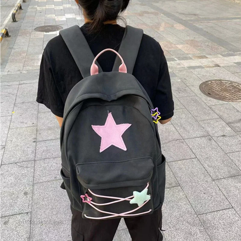 Sanrio Hello Kitty Bags Women New Black Fashion Backpacks Y2k Millennium Large Capacity Shoulder Bag Student Korean Schoolbag