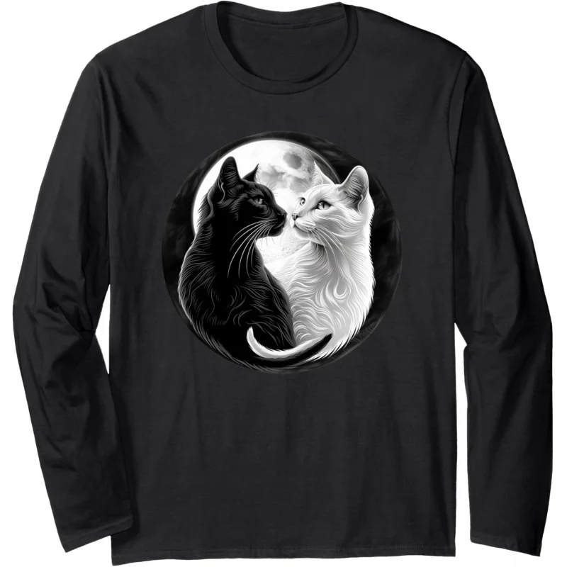 

Yin Yang Feng Shui Moonlight cat long sleeve T-shirt