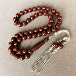 Good quality 10mm 51 Misbaha Man's Tasbih synthetic amber resin prayer beads gift Islamic rosary beads muslim misbaha