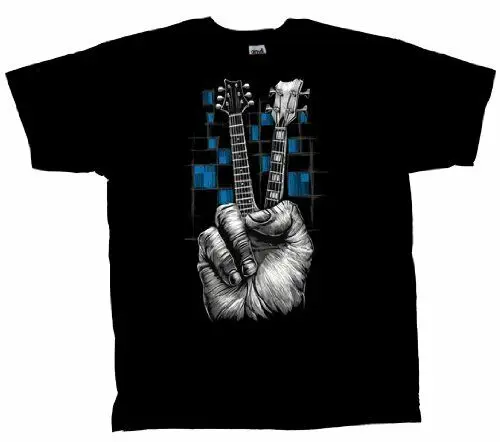 

Don t Fret Guitar Peace Fingers Guitarist Musician Men's shirt