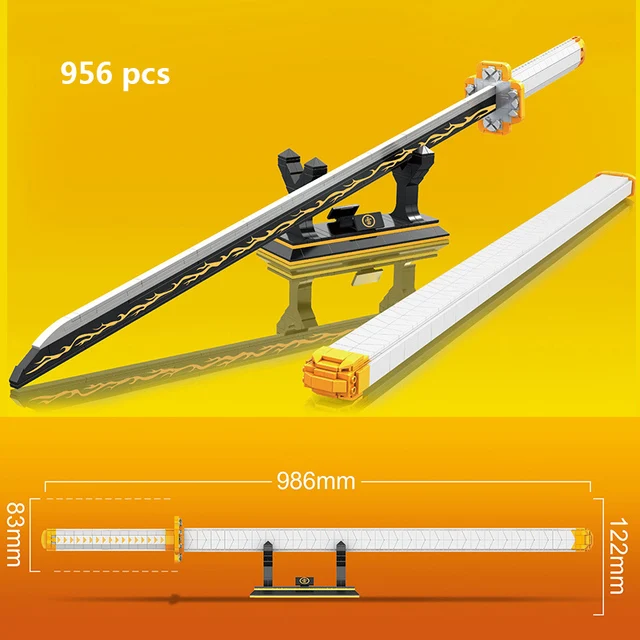 NONE Samurai Schwert Bausteine Ninja Klinge Katana Japanischen Anime Schmetterling Nichirin Messer Ziegel MOC Kinder Spielzeug für Erwachsene Geschenk 6