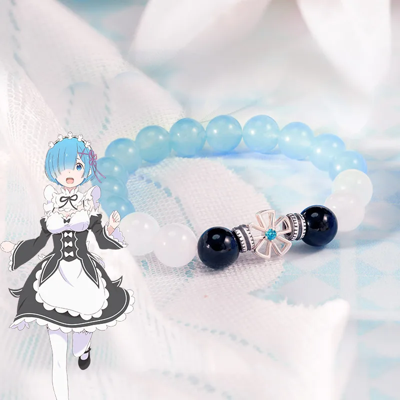 Re:life in a different world from zero Re0 Rem Anime products ring 925 Sterling Silver jewelry Manga Role cartoon Gift