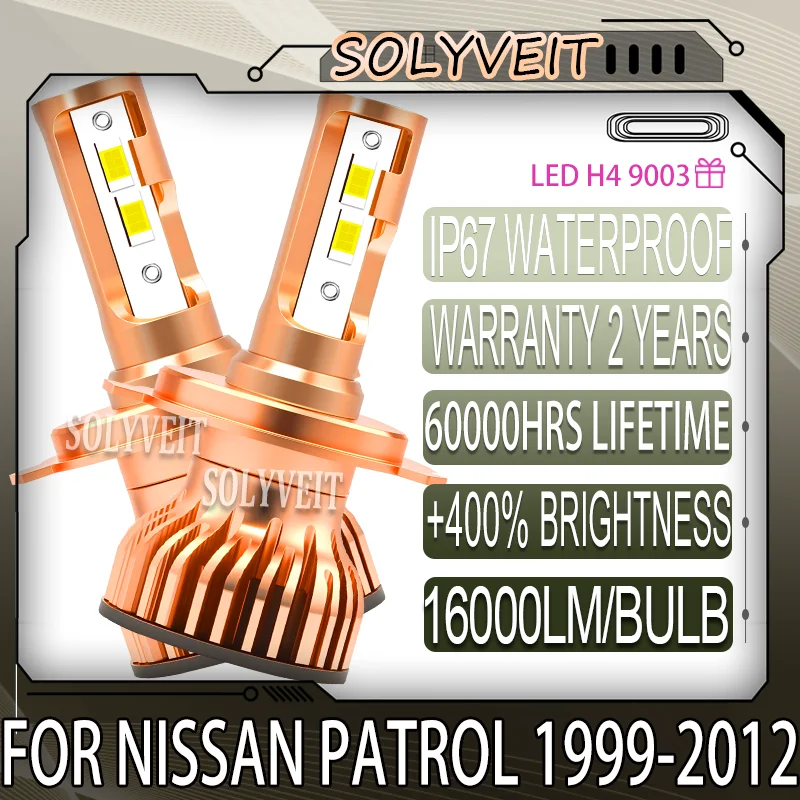 

Waterproof Design Night Safety High Low Beam Headlight For NISSAN Patrol 1999 2000 2001 2002 2003 2004 2005 2006 2007 2008-2012