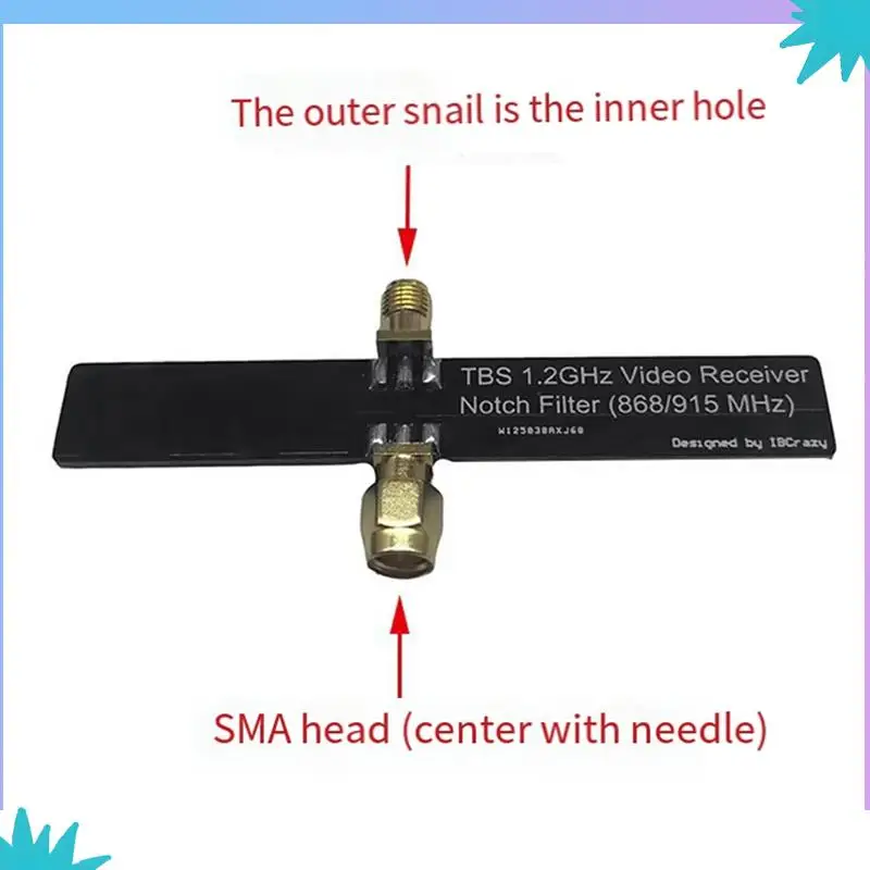 Filtro de muesca ABZW 1,2 Ghz VRX 868/915 Mhz mejora la recepción de vídeo para 1,2-1,3 Ghz Compatible con piezas TBS Crossfire