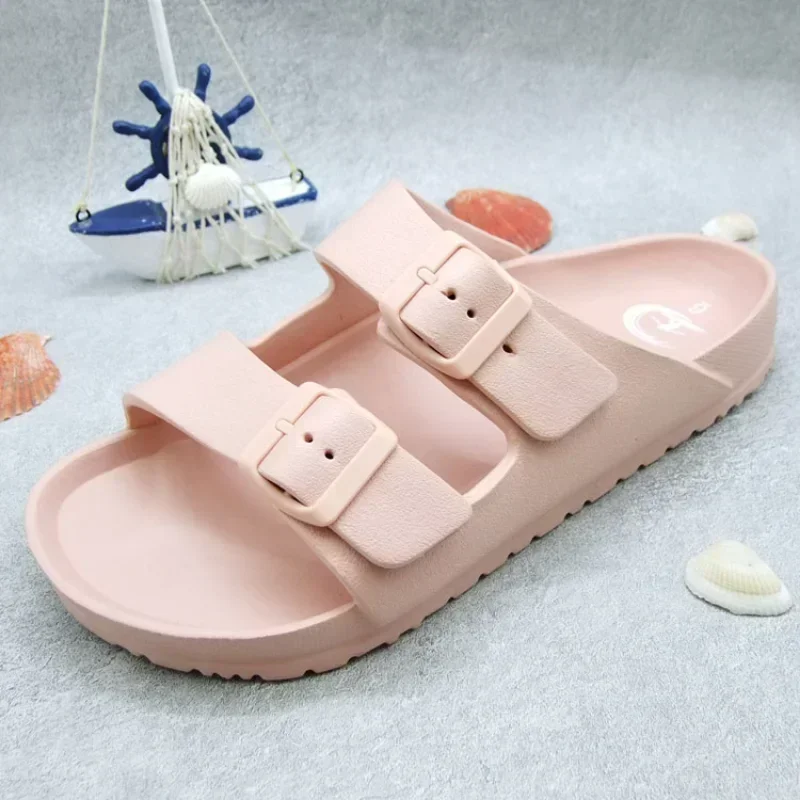 2023 new casual buckle slipper summer EVA light sandal youth anti-slip men\'s and women\'s trend comfortable soft sole flip flops