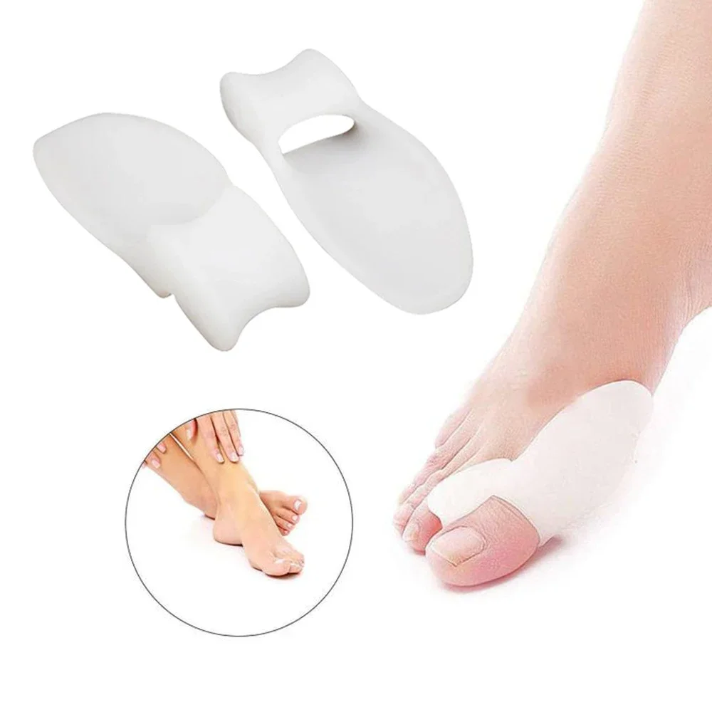 Silicone Thumb Corretores para Foot Care, Hallux Valgus, Toe Protector, Finger Corrector, Ferramentas Ajustador, 2pcs