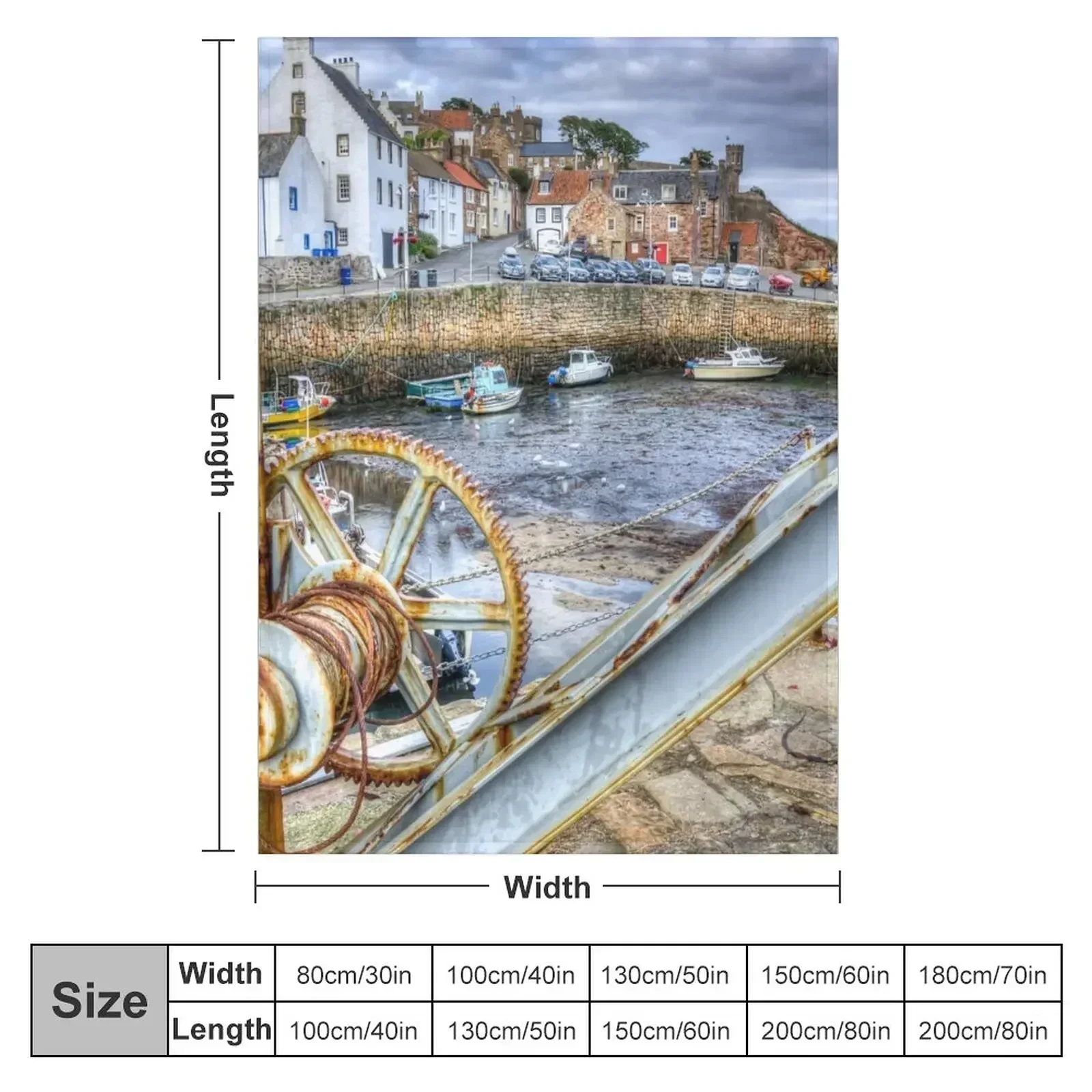 Crail Harbour In The East Neuk Of Fife Scotland Throw Blanket Furry wednesday Decorative Sofa for sofa Hairy Polar Blankets