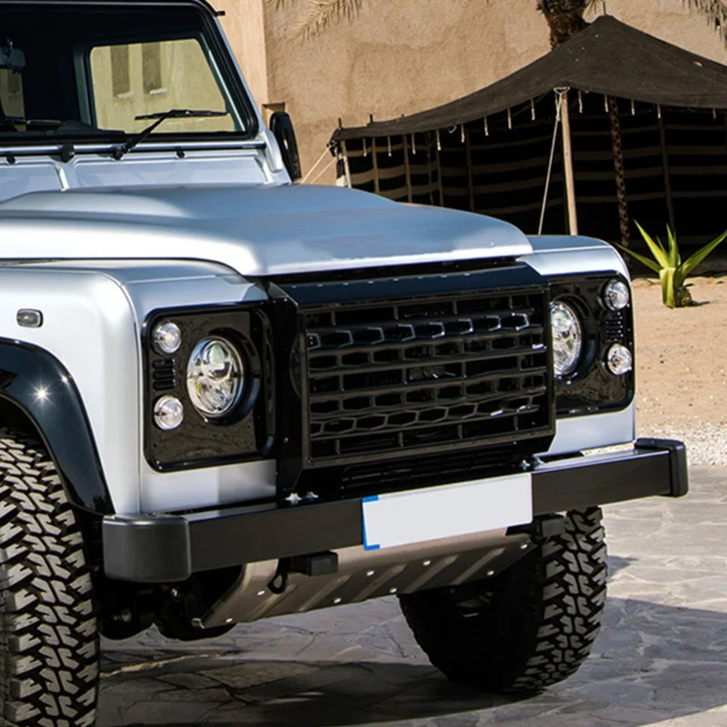 For Defender 90 110 130 1998 to 2019 Gloss Black Adventure Style Front Grille