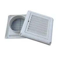 With Flaps Air Vent Grille Ventilation Cover With Insect Screen 150*150mm/200*200mm Heating Cooling Vents Plate PP 4