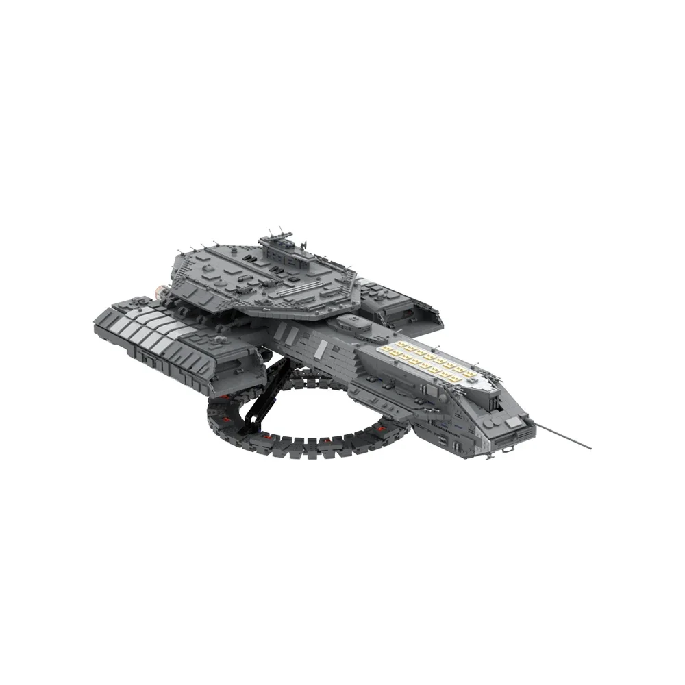 

MOC Space Stargateed Movie Atlantised Transport Ship Model SG-1 USS Daedalus Building Blocks Kit Spaceship Bricks Toys Kid Gifts