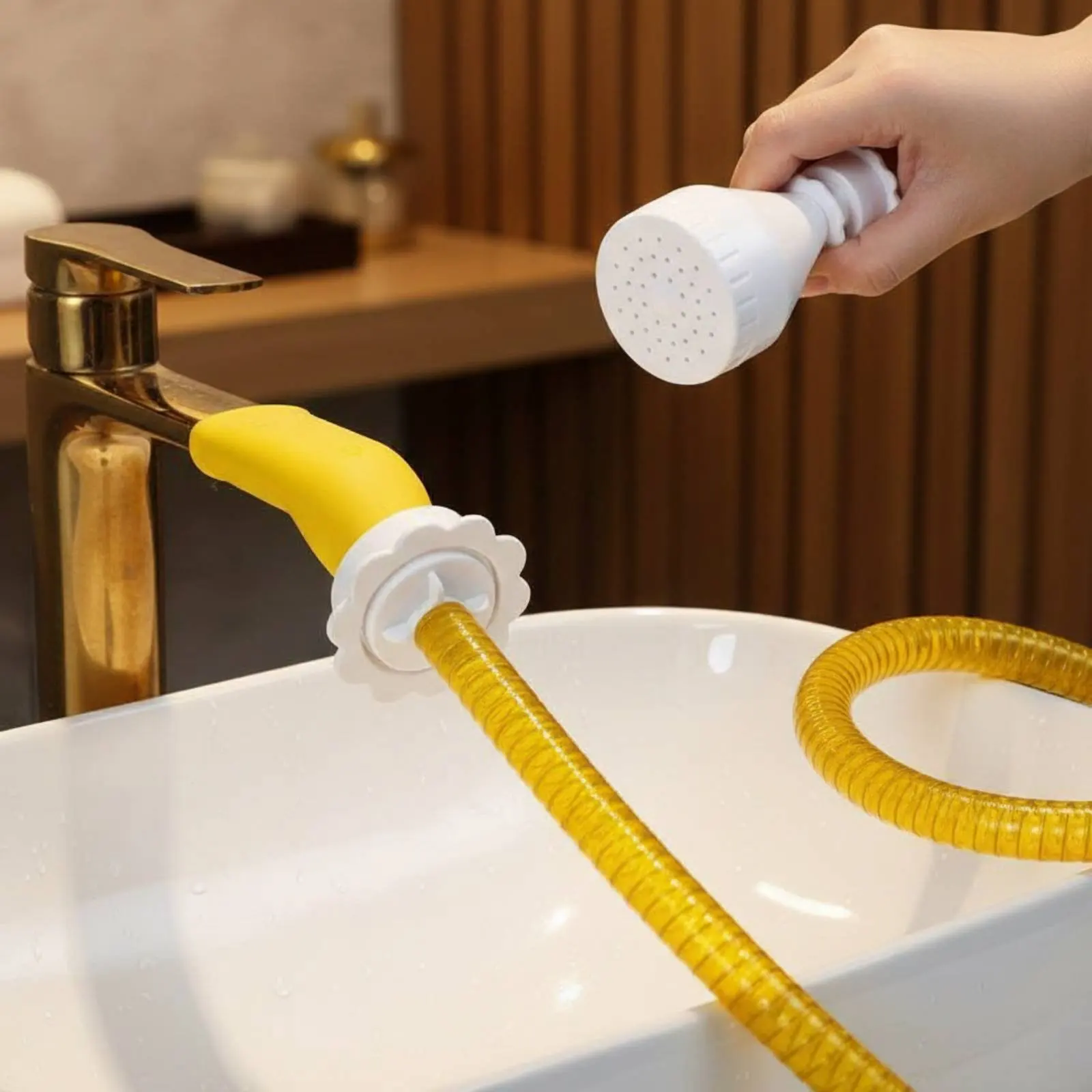 

Silicone Shower Hose Kink-Resistant Universal Shower Adapter Hose Set Plumbing Accessory Portable for Bathroom