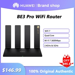 Huawei-Routeur WiFi BE3 Pro, répéteur de signal réseau, 3600Mbps, 2.4GHz, 5GHz, amplificateur sans fil pour le bureau à domicile