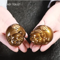 Cute Pig Statue Color Changing Tea Pet Lucky Resin Ornaments Can Raise Tea Play Tea Set Decoration Accessories Desktop Crafts