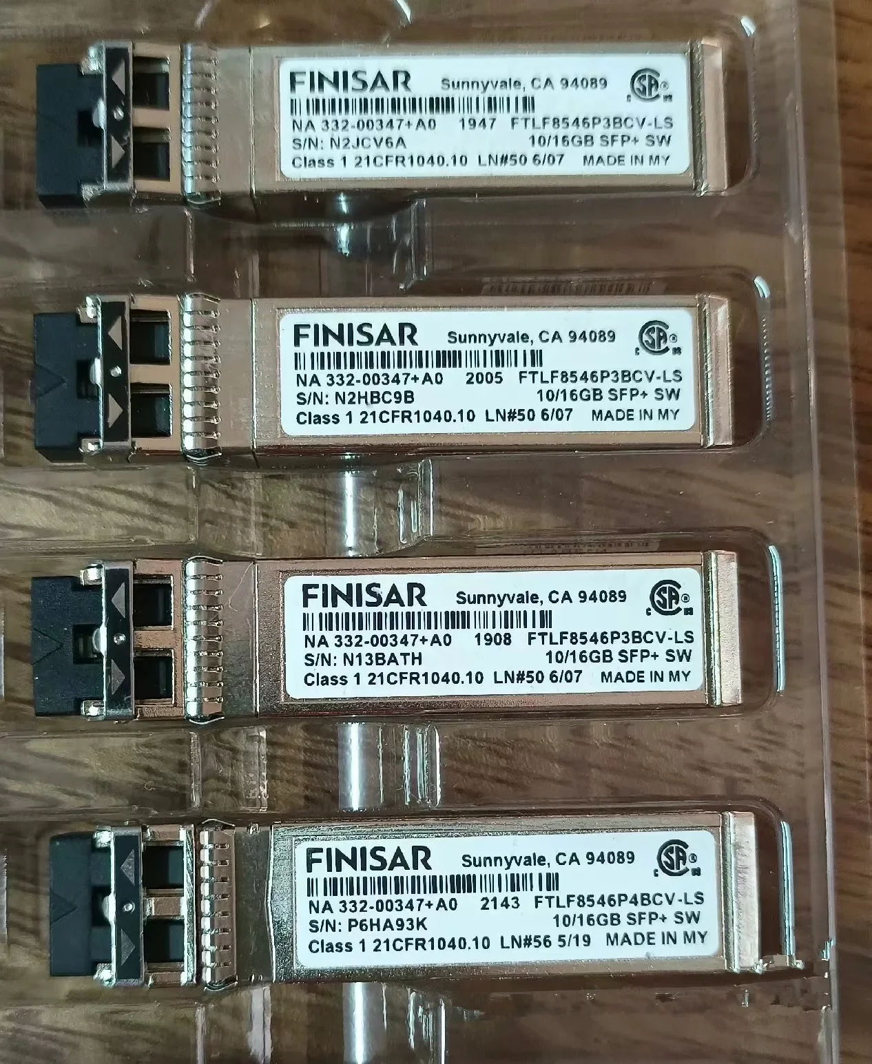 

1PCS Finisar SFP+ Transceiver 332-00347+A0 FTLF8546P3BCV-LS 10/16GB SFP SW