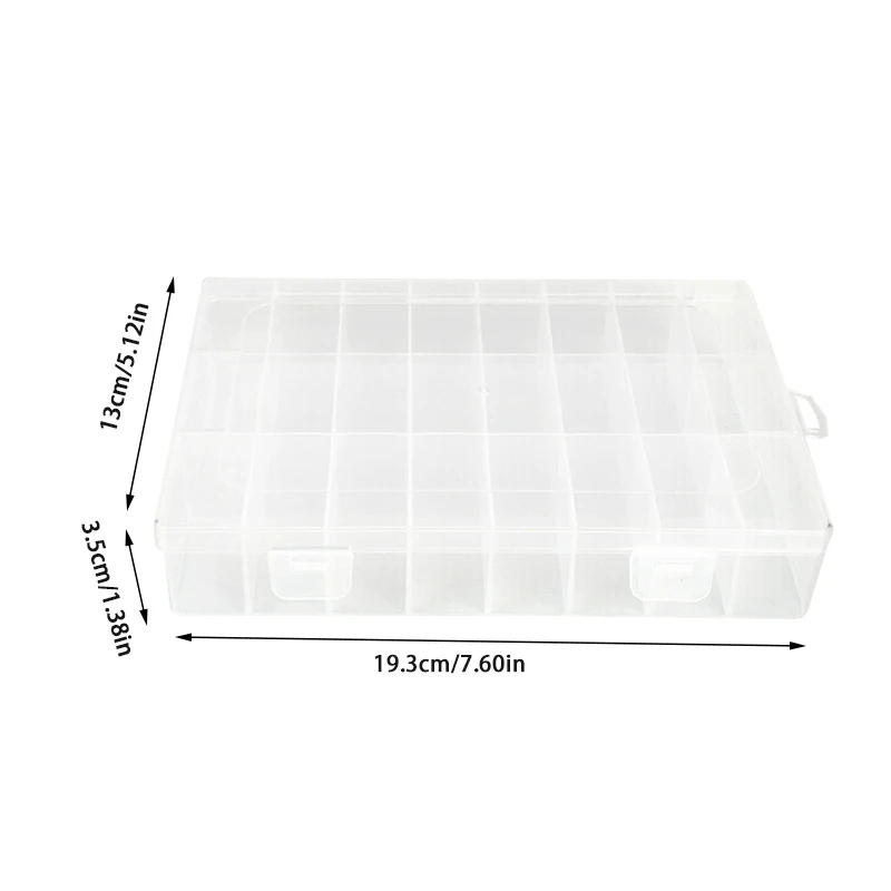 24 Grid Transparent Storage Boxes Hardware Buttons Fishing Jewellery Accessories Packaging Boxes Stationery Storage Boxes