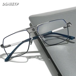Fashion Alloy Reading Glasses Men Pilot Photochromic Anti Blue Light Myopia Prescription Glasses Women Luxury Optical Eyewear
