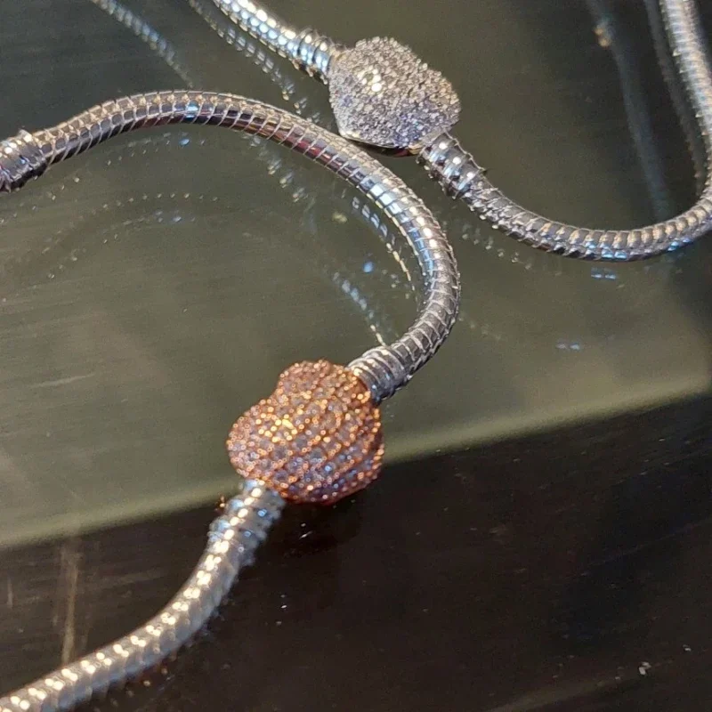 Hot Selling High Quality Authentic 925 Sterling Silver Snake Chain Bracelets Brand Charm Pandor bracelet For Women Jewelry view 6