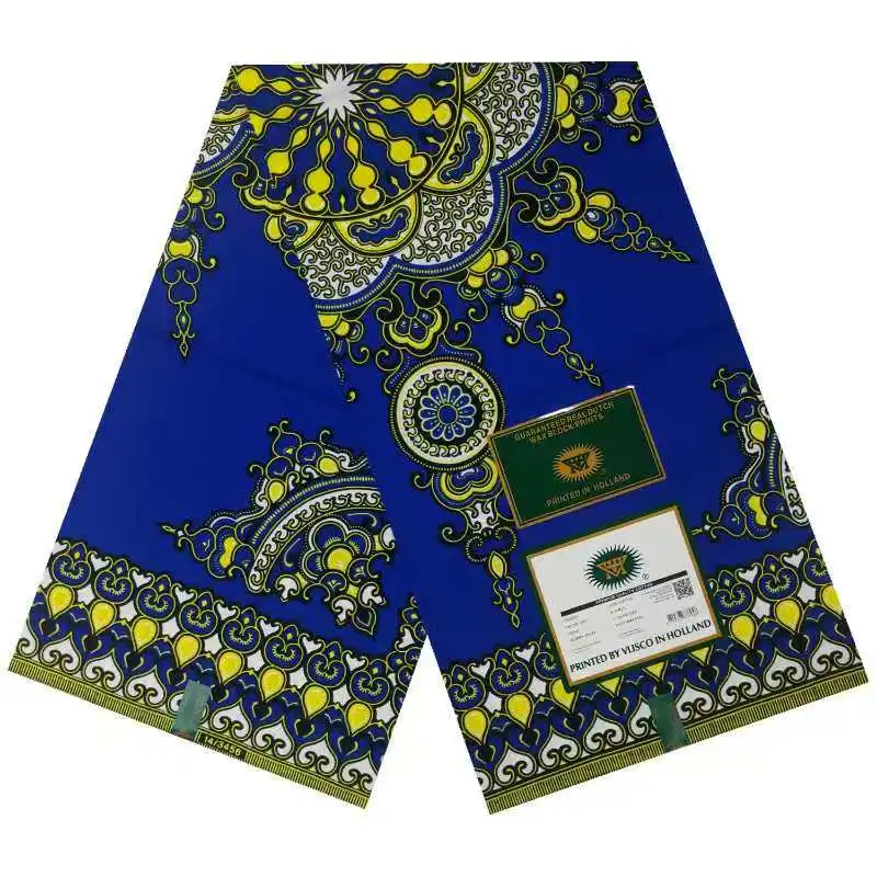 نوعية جيدة الأقمشة الشمع الأفريقي لينة 100% القطن موضة الطباعة الباتيك هولان أنقرة الشمع النسيج لخياطة فستان النساء 6 ياردة #1