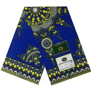 Good Quality African Wax Fabrics Soft 100% Cotton Fashion Printing Batik Hollan Ankara Wax Fabric For Sewing Women Dress 6Yards