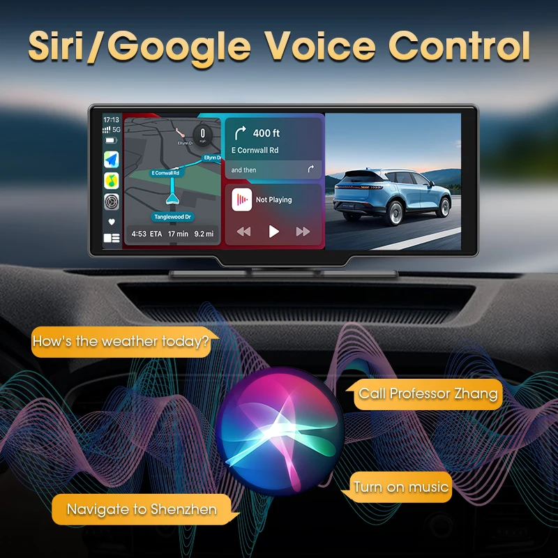 Pantalla Carplay Android Auto de 10,26 pulgadas, máquina inteligente Multimedia para coche, adecuada para BMW, VW, Ford, Peugeot, Audi, Toyota, Opel, Renault, Nissan, Seat 5