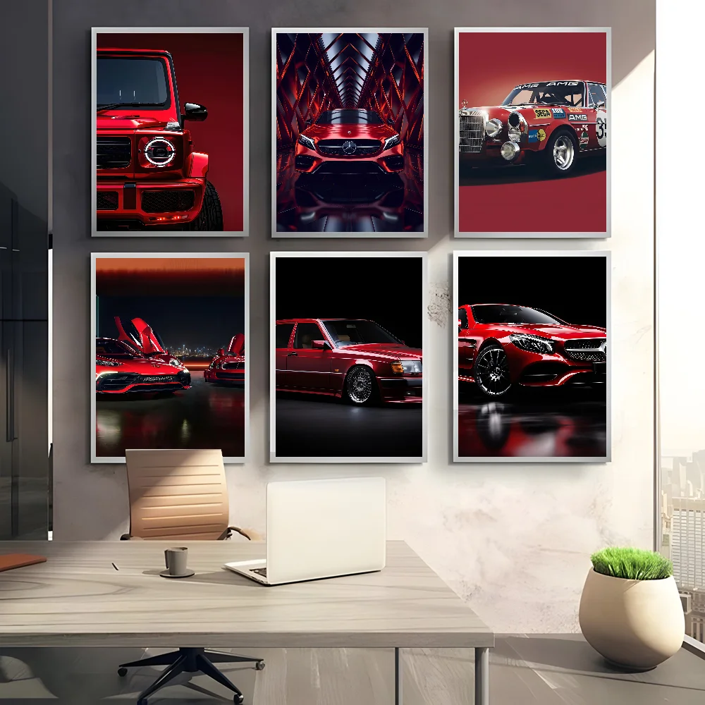 Rotes M-Mercedes B-Benz Poster – Home Decor Living Room Ideas Bewertung und Preis