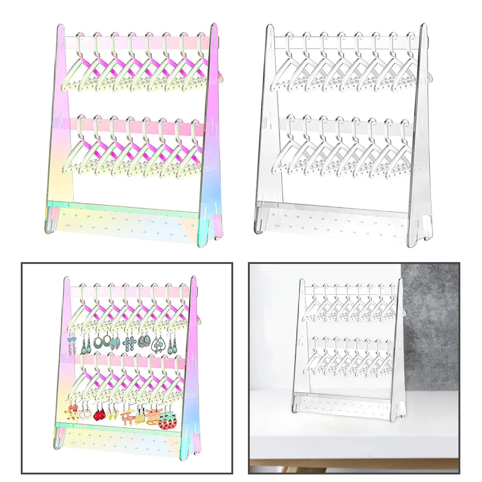 Acrylic Earring Display Stand Jewelry Display Tabletop Jewelry Store Dresser