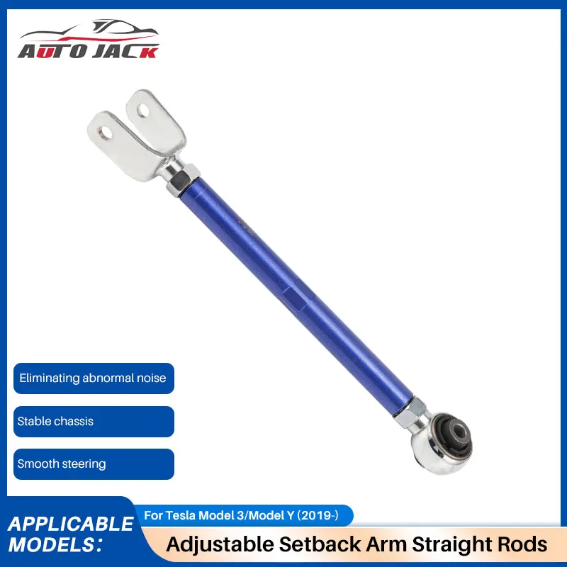 JPODM Adjustable Iron Setback Arm Straight Rod for Tesla Model 3/Model Y (2019-)