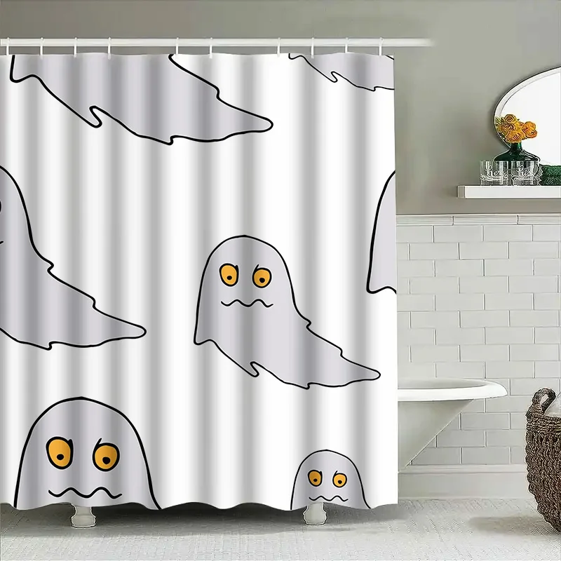 

Tuniu милый мультяшный призрак с принтом занавеска для душа для ванной комнаты для детей Декор комнаты для девочек