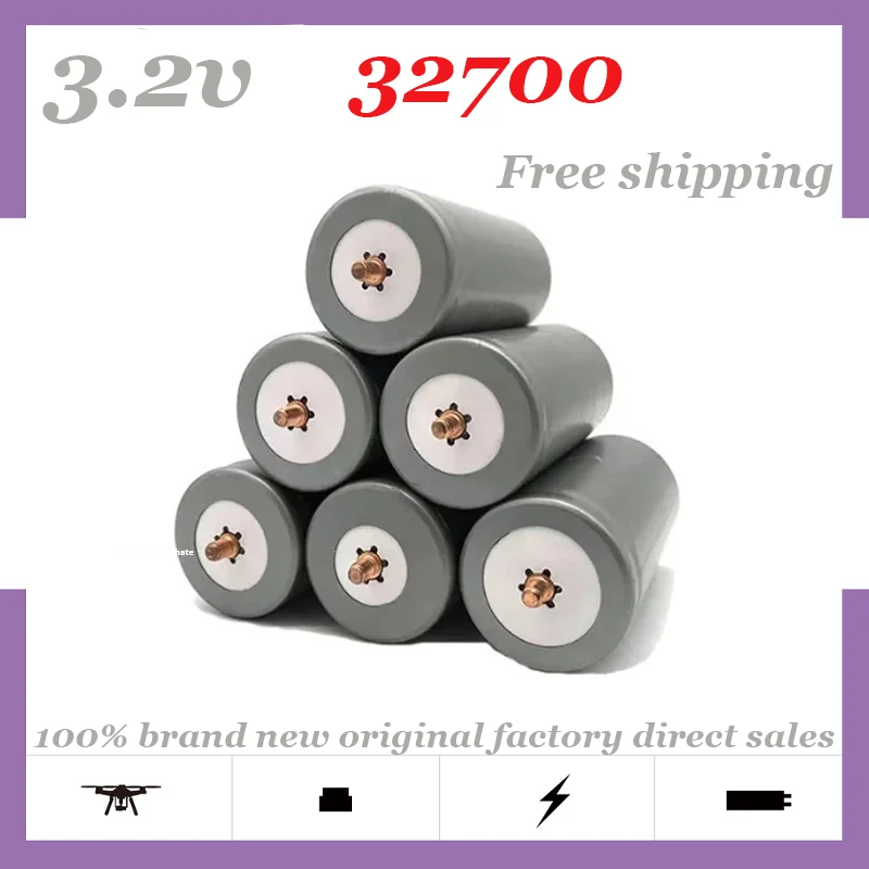 100% Original 32700 6000mah 3.2V Lifepo4 Rechargeable Battery High Quality Large Capacity Lithium Iron Phosphate Power Battery