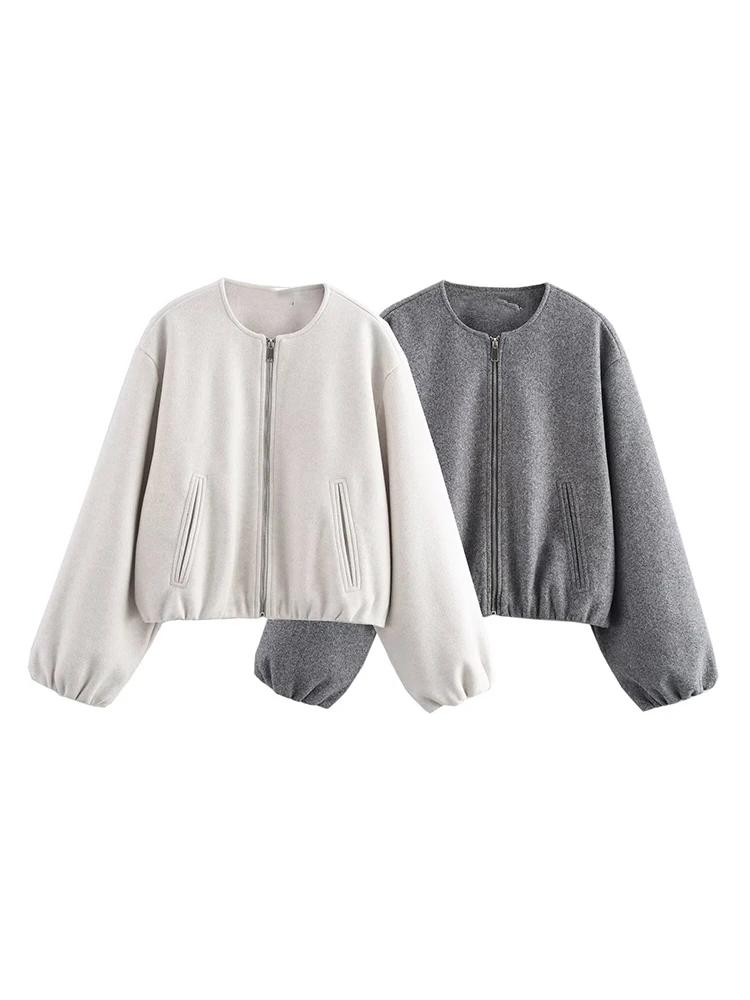 

2025 new women's clothing European and American style fashion casual loose design long sleeve jacket