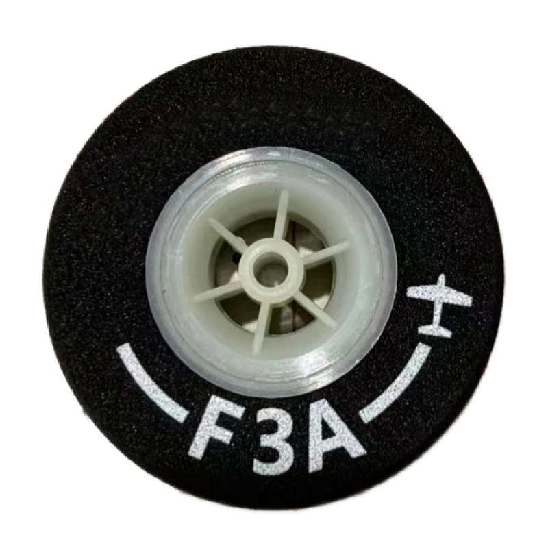 1PCS RC Airplane Main Landing Gear Wheel Model 55mm Outer Diameter 4mm Shaft Hole 18mm Thickness F3A High-Density EVA Foam Wheel