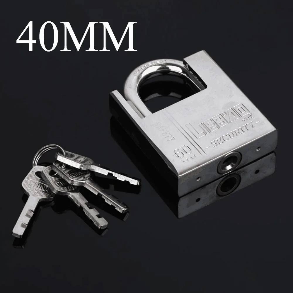 Keyed Padlock Waterproof Antirust, Multifunctional Padlock,Anti-Theft Lock Pry Door Lock Unlocked Head Window Lock