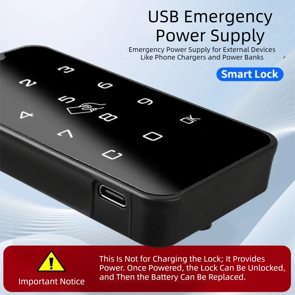 Battery Powered Electric Cabinet Lock Keyless Touch Keypad Multifunctional Touch Keypad Lock Automatic Locking Access Control