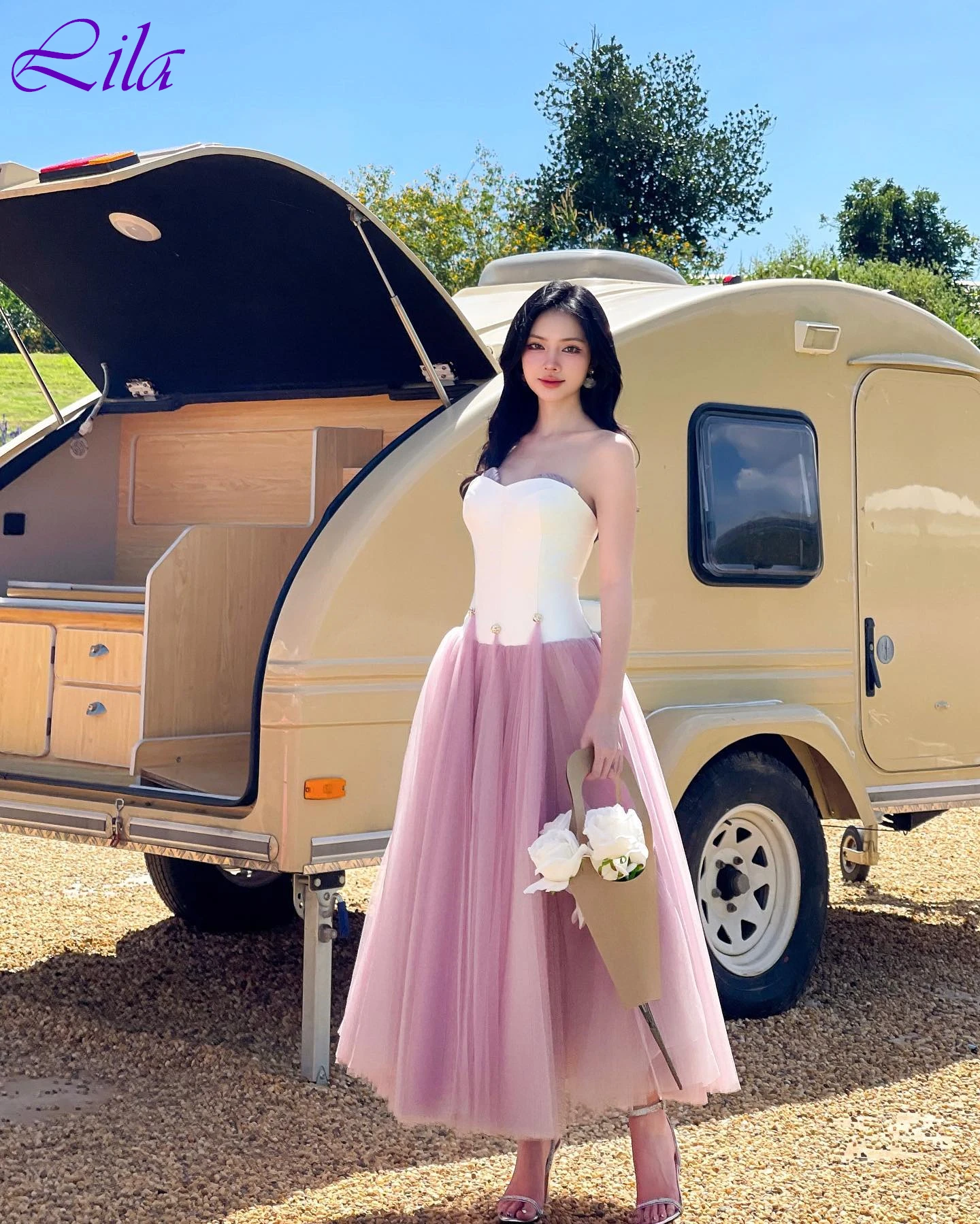 

Customized A-Line Strapless Sleeveless Elegant Formal Evening Dress Delicate Celebrity Gowns Fashion Temperament Party Dress