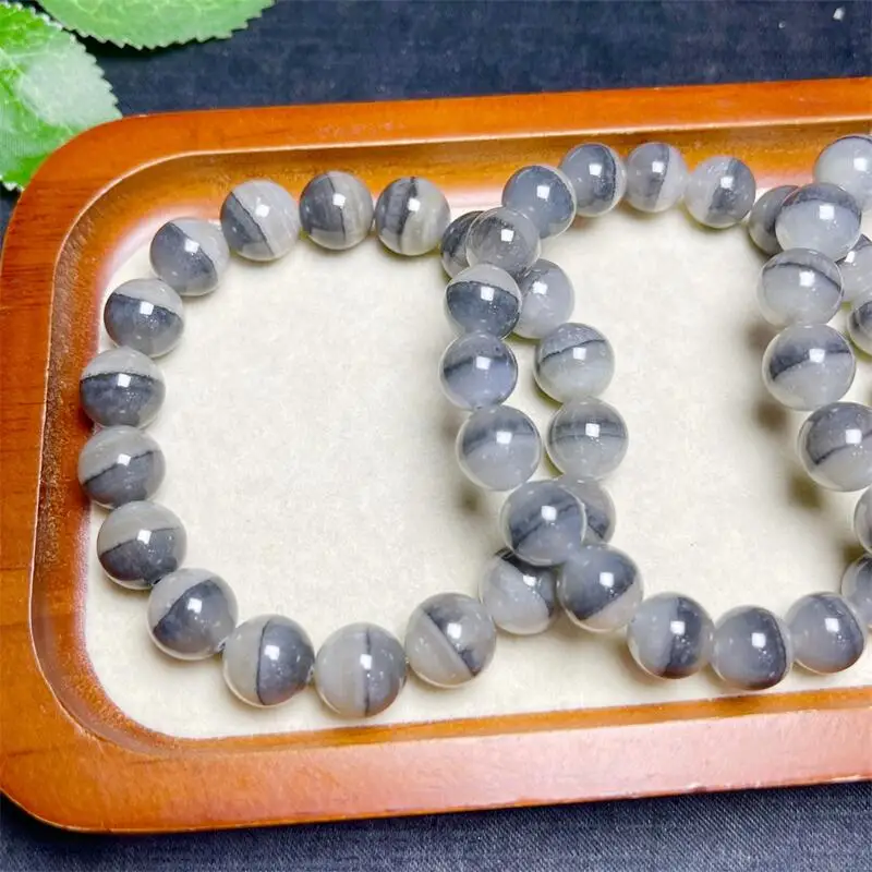 Natural Hematite Quartz Bracelet Fashion Energy Stone Reiki Healing Crystal Strand Fengshui Gift 1PCS 9/10/12MM