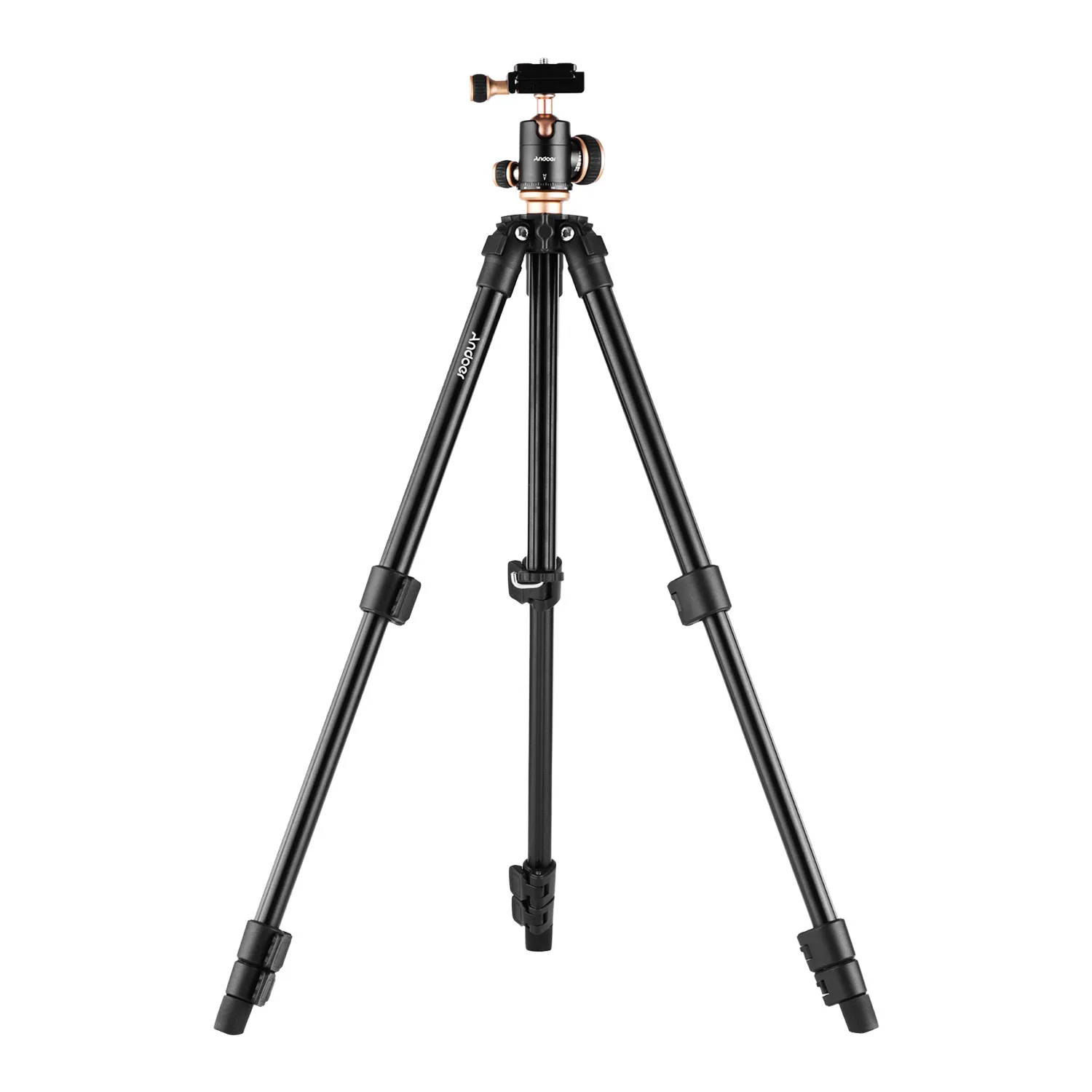 Andoer Q160SA Camera Tripod with Panoramic Ballhead Portable Travel Tripod for DSLR Cameras Camcorder Projector Complete Tripod