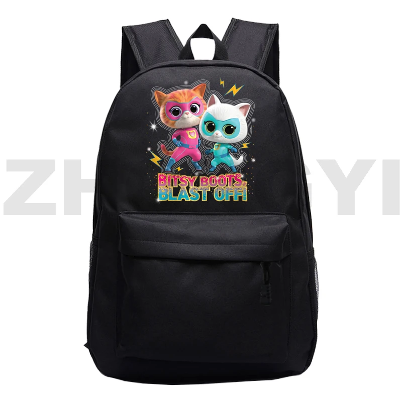 

New Fashion Teenager SuperKitties Backpack Men Outdoor Travel SuperKitties Knapsack Vintage Cartoon Student Primary School Bag