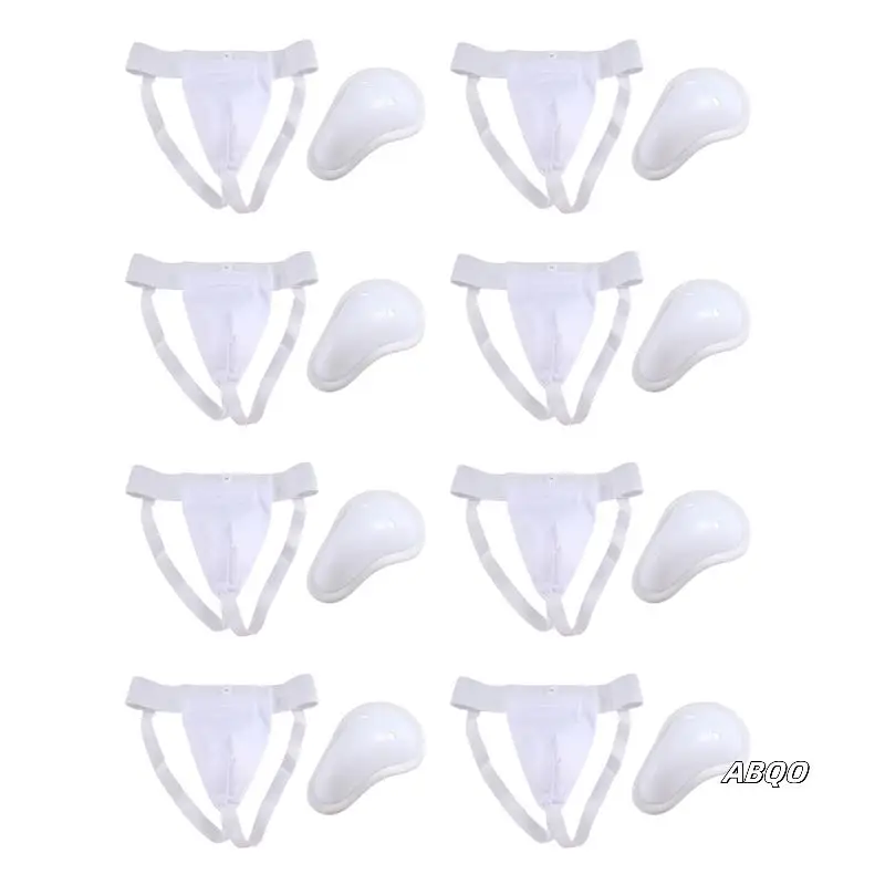 

8X Groin Protector Cup Men, Boxing Kickboxing Muay Groin Guard, Ventilated Adjustable, Karate Fighting Training M
