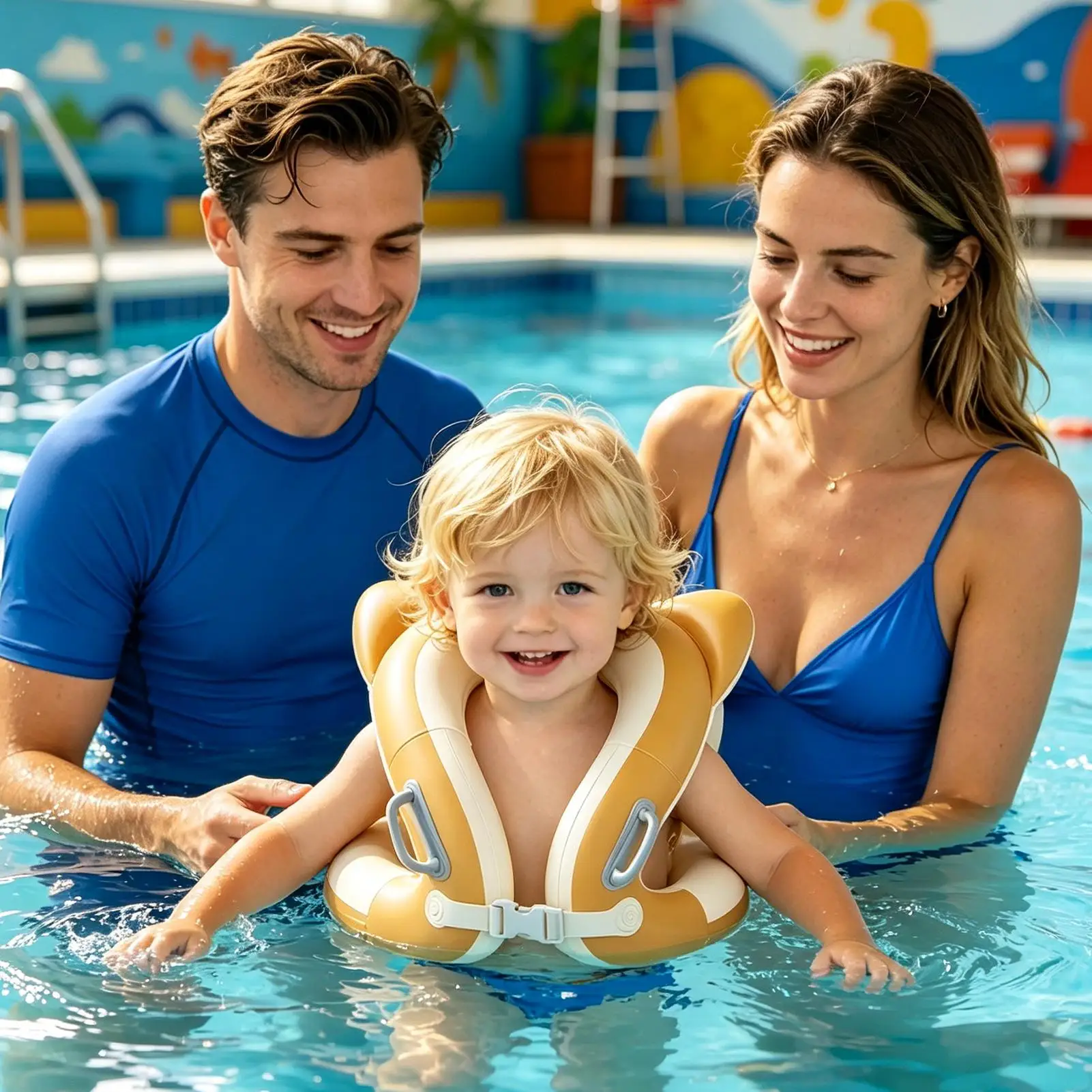 Swim Vest Adjustable Inflatable Portable Cartoon Vest Kids Swimming Pool Floats For Beach Water Lake River Outdoor Summer Party