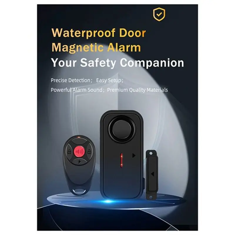 【NECESSITY】Wireless Outdoor Door Window Magnetic Alarm Sensor Waterproof Monitor Burglar Anti Theft Alarm Door Window Magnetic A