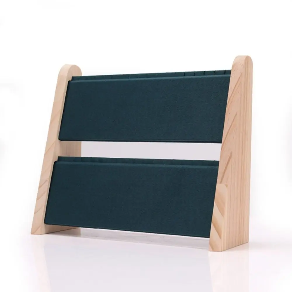 مجوهرات خشبية عرض موقف مكافحة يظهر الرف المنظم مجوهرات تخزين حامل قلادة سوار عرض الدعائم متجر المنزل #2