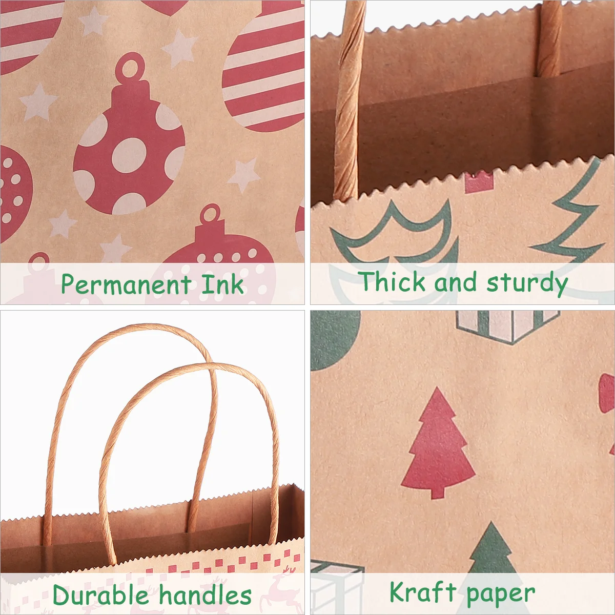 Christmas Party Storage Bags Boxes with Handle Xmas Gift Paper Father Packaging