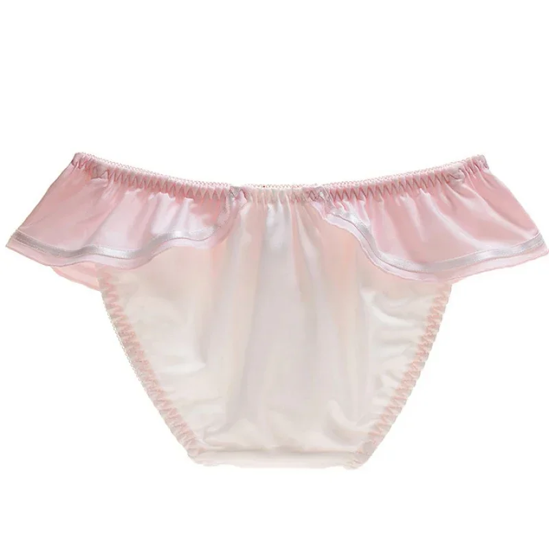 Ropa interior de seda de leche con lazo, estilo colegial japonés, sexy y linda para mujer, alta elasticidad 2