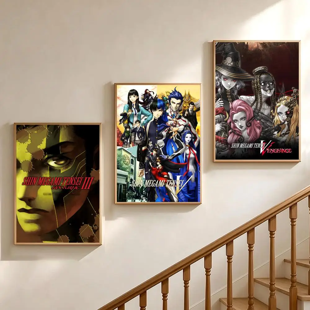 Game Shin Megami Tensei Poster Poster HD Printing Soothing And Cream Style Home Decor For The Living Room Cafes Gift